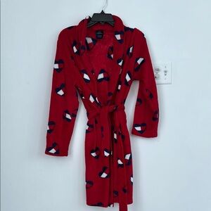 USED- Tommy Hilfiger Red Pajama Robe Plush Wrap